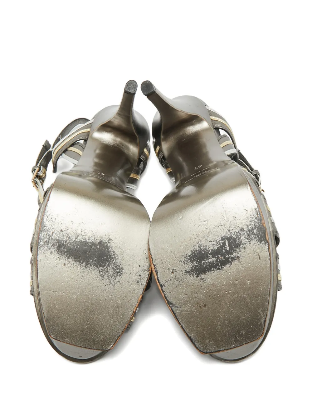 Saint Laurent Pre-Owned Tribute strappy sandals - Grijs