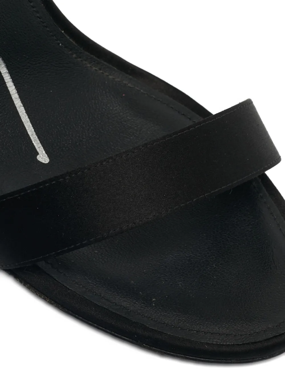 Oscar de la Renta Pre-Owned crystal-embellished ankle-strap sandals - Zwart