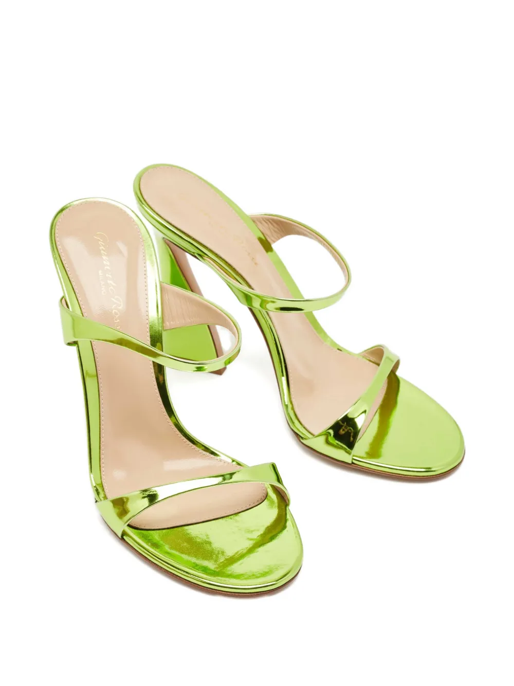 Pre-owned Gianvito Rossi Aura Leather Sandals In Green