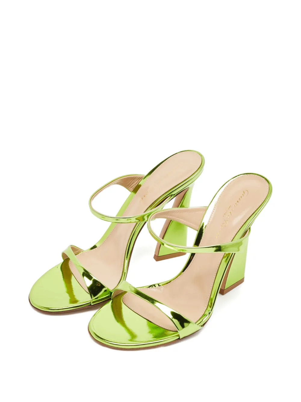 Pre-owned Gianvito Rossi Aura Leather Sandals In Green