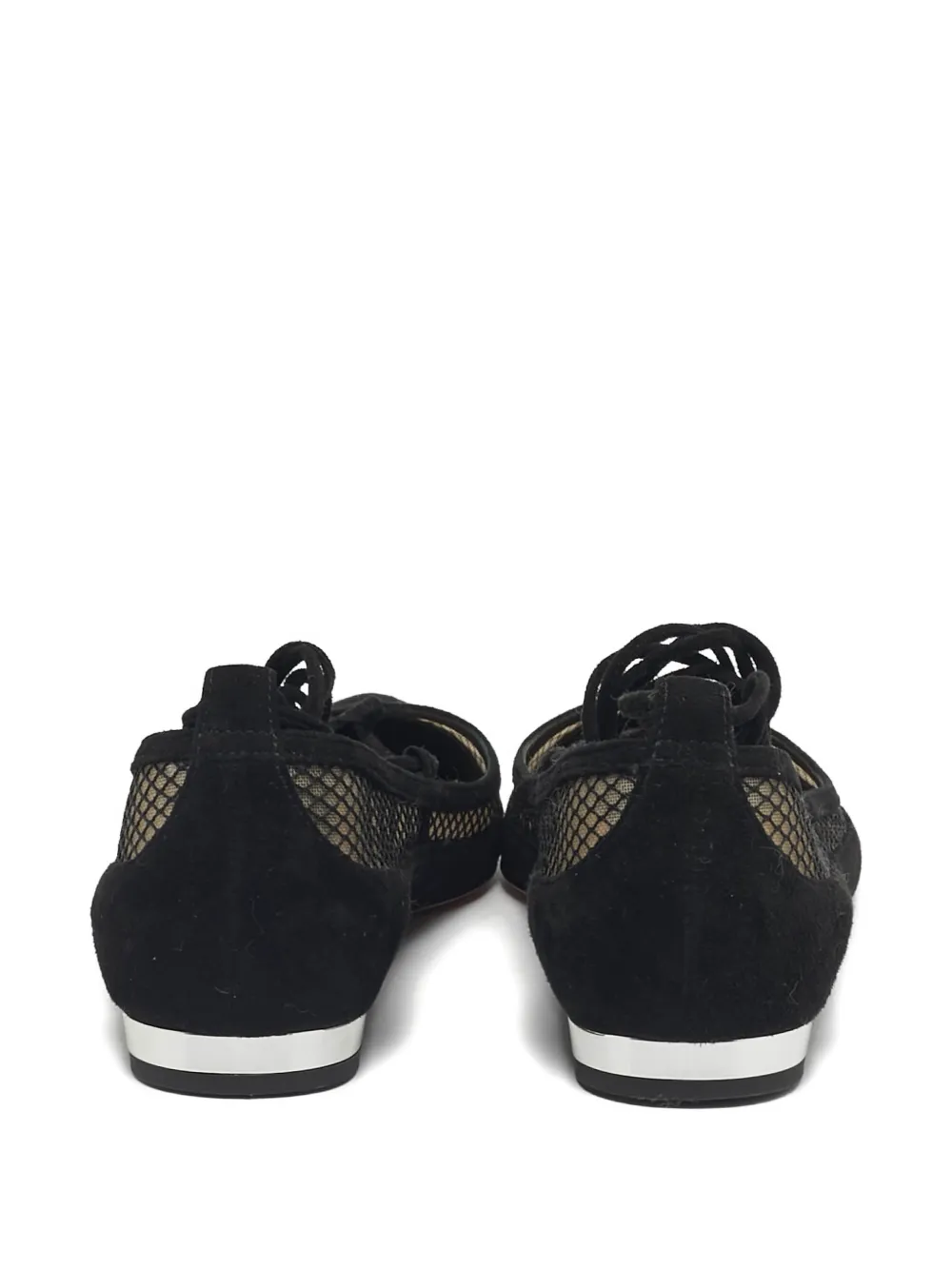 Aquazzura lace-up flat pumps - Zwart