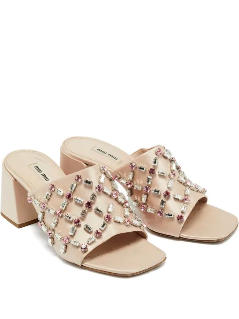Miu Miu Pre-Owned crystal-embellished sandals