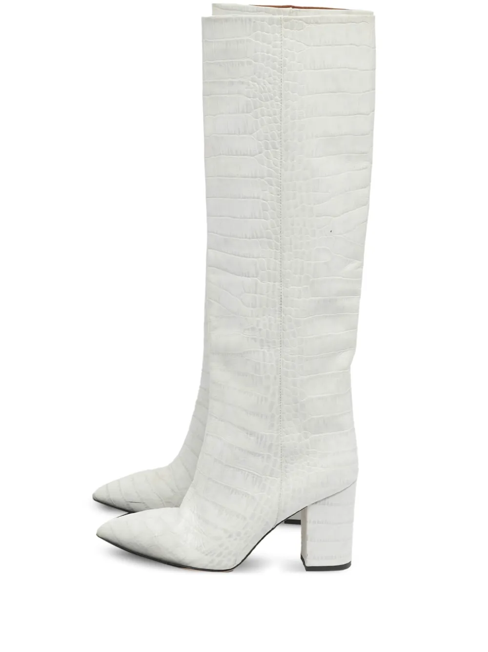 Paris Texas croc-embossed leather boots - Toni neutri