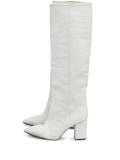 Paris Texas croc-embossed leather boots
