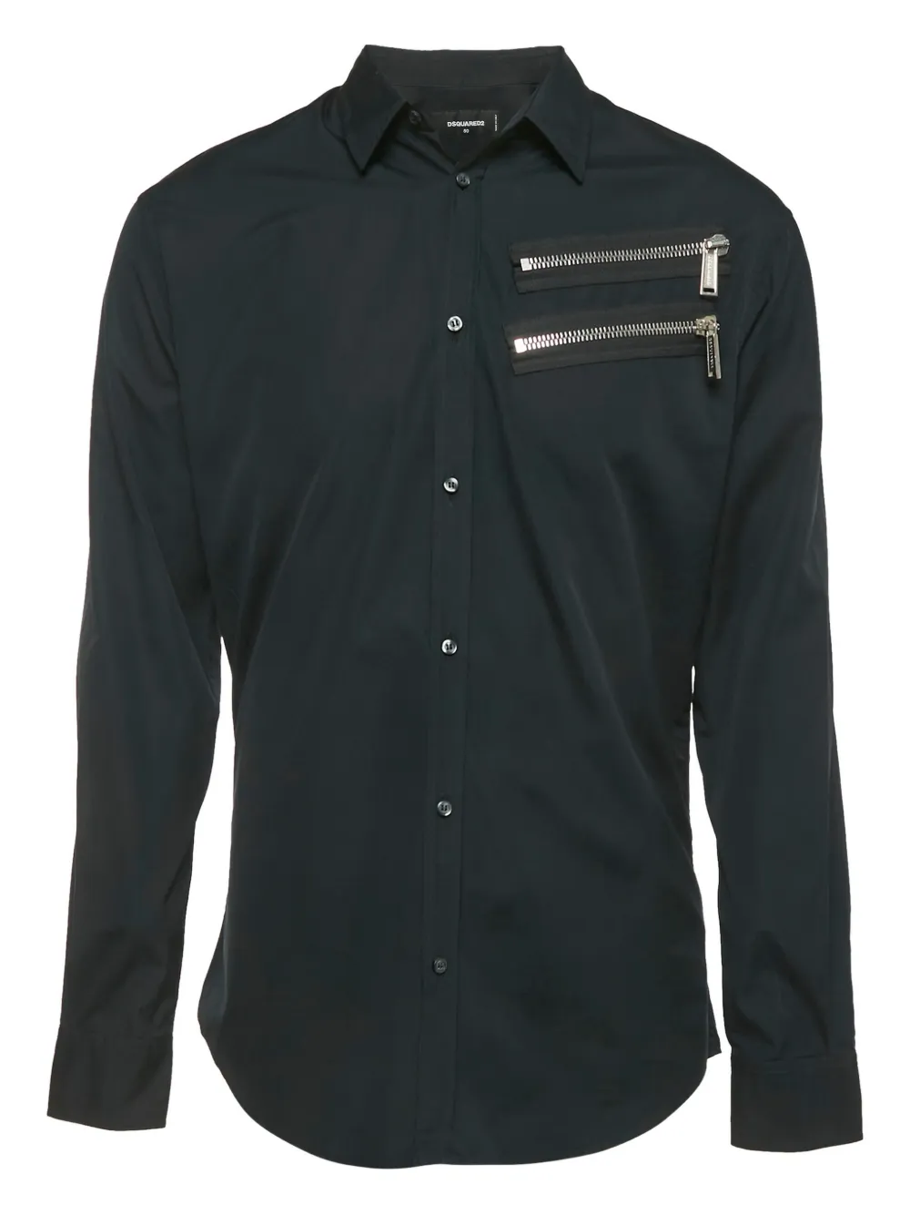 DSQUARED2 2019 50 zip cotton shirt | Black | Image 1