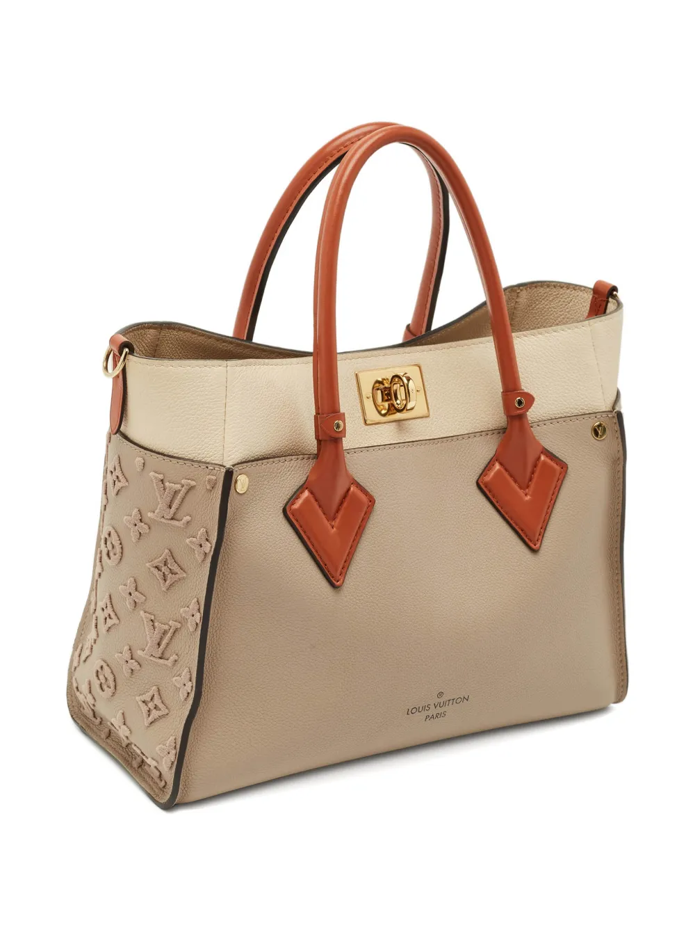Louis Vuitton Pre-Owned MM On My Side tufting leather tote bag - Toni neutri