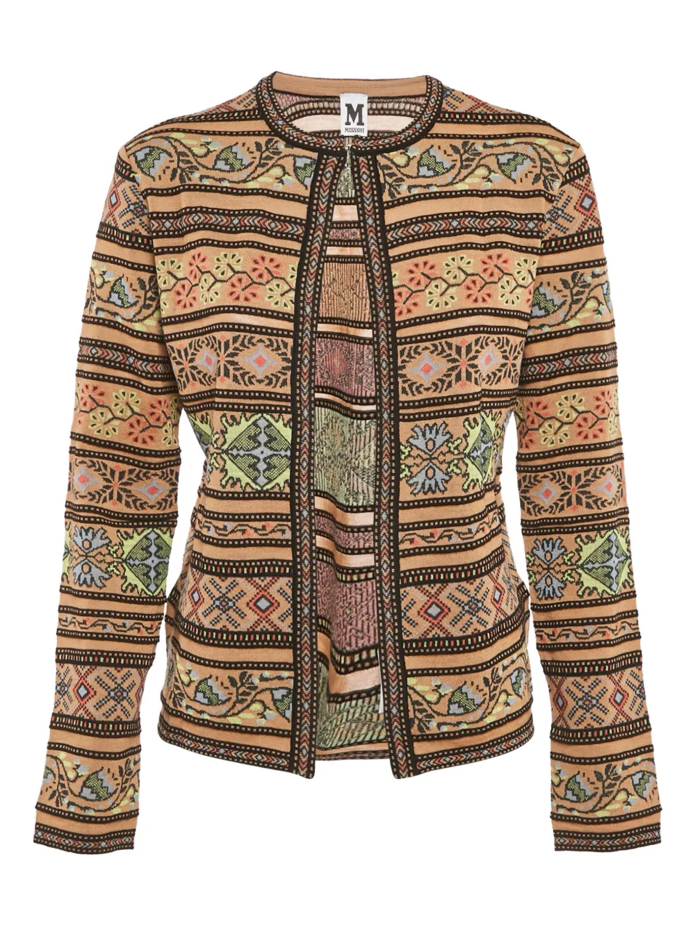Missoni Pre-Owned geometric-pattern cardigan | Neutrals | Image 1