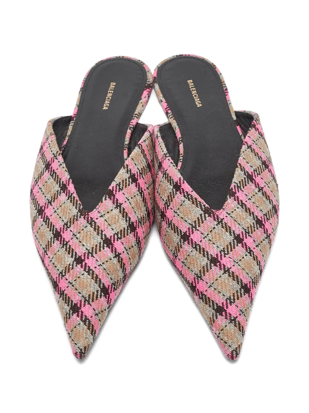 Balenciaga Pre-Owned canvas pointed mules - Roze