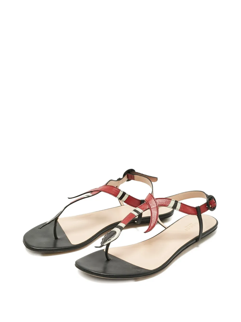 Gucci Pre-Owned Yoko kingsnake sandals - Rood