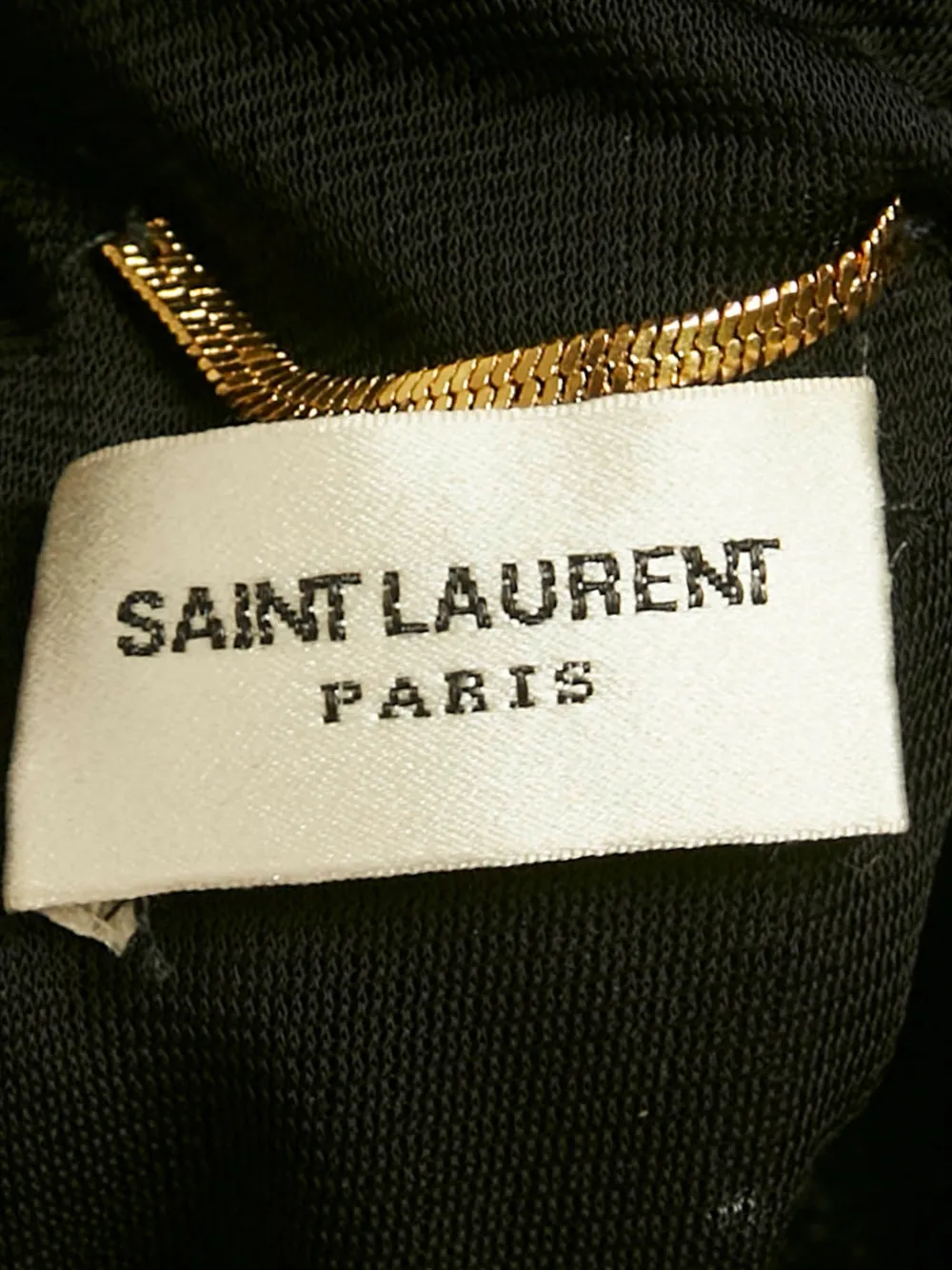 Pre-owned Saint Laurent Velvet Crystal Bodysuit In Black