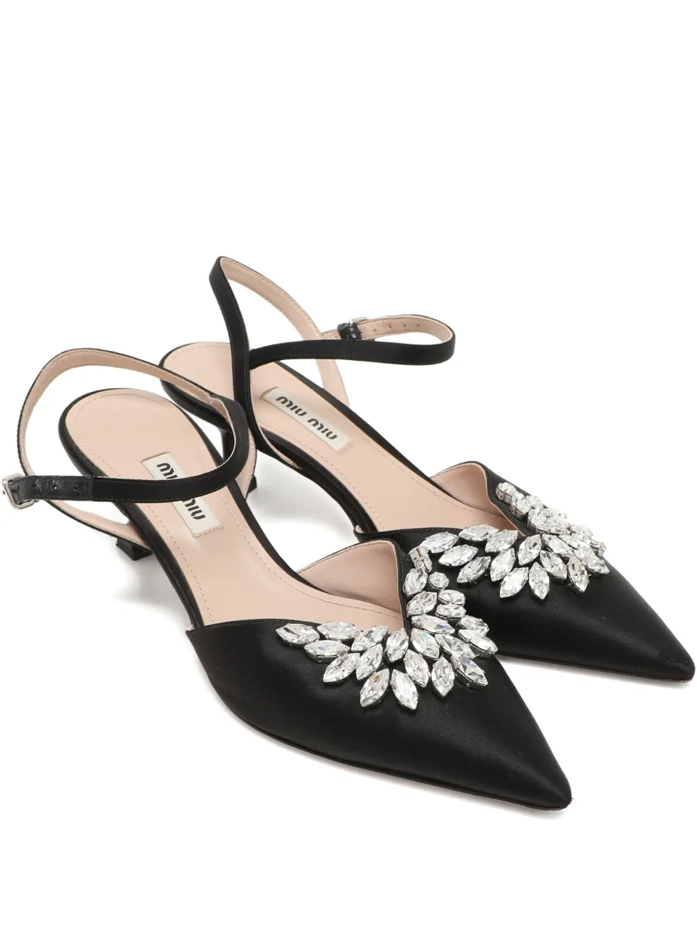 Miu Miu Pre-Owned crystal-embellished pumps | Black | Image 1