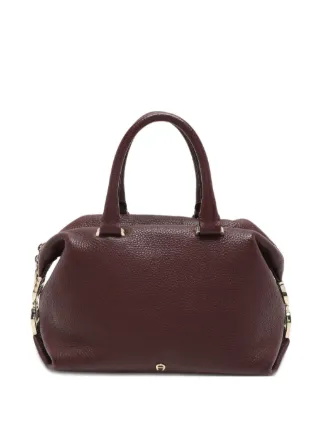 AIGNER ボストンバッグ ダークブラウン バーガンディー　レザー Aigner Vintage Leather Tote Bag | Red | FARFETCH