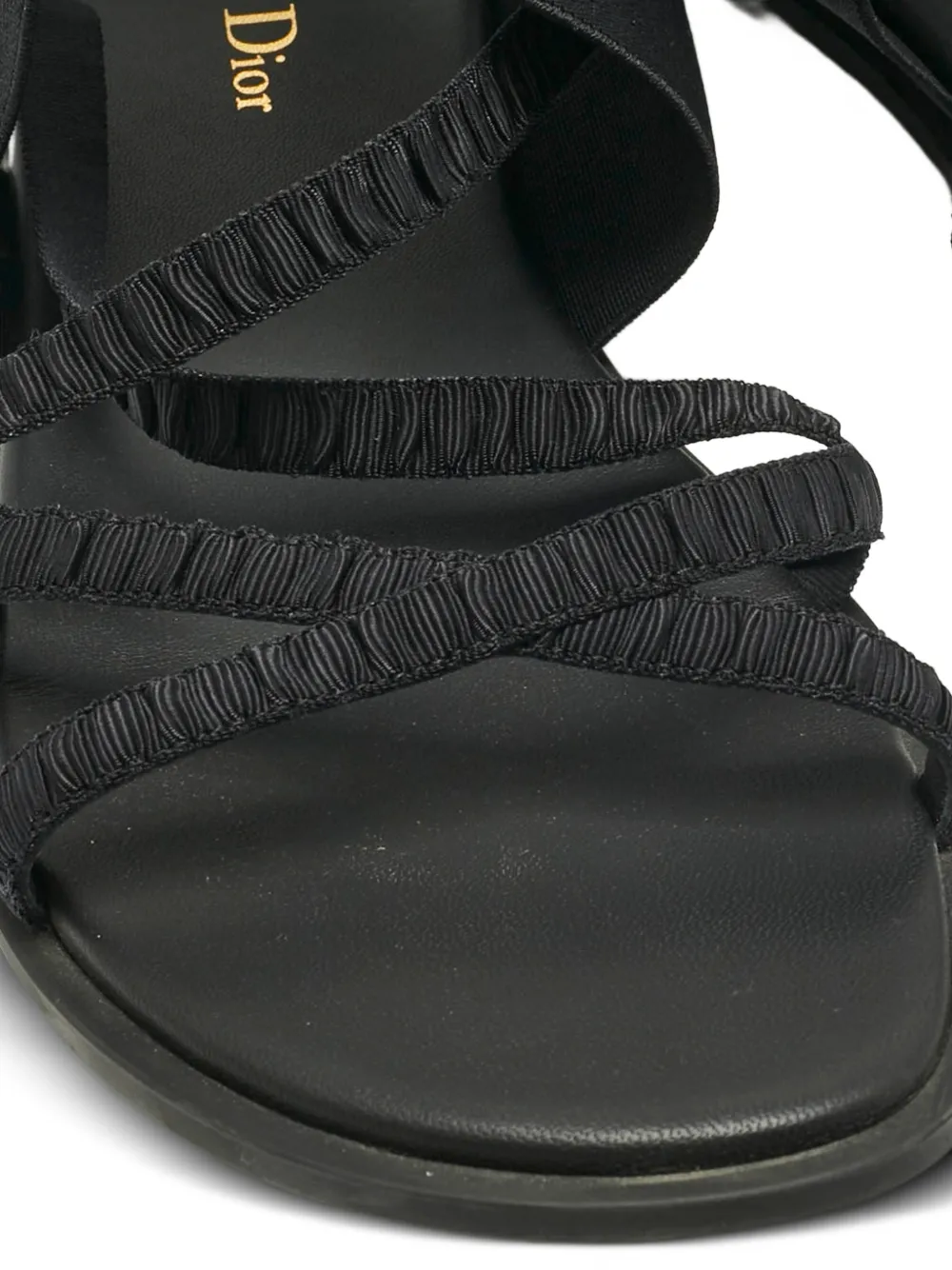 Christian Dior Pre-Owned elasticated-strap flat sandals - Zwart