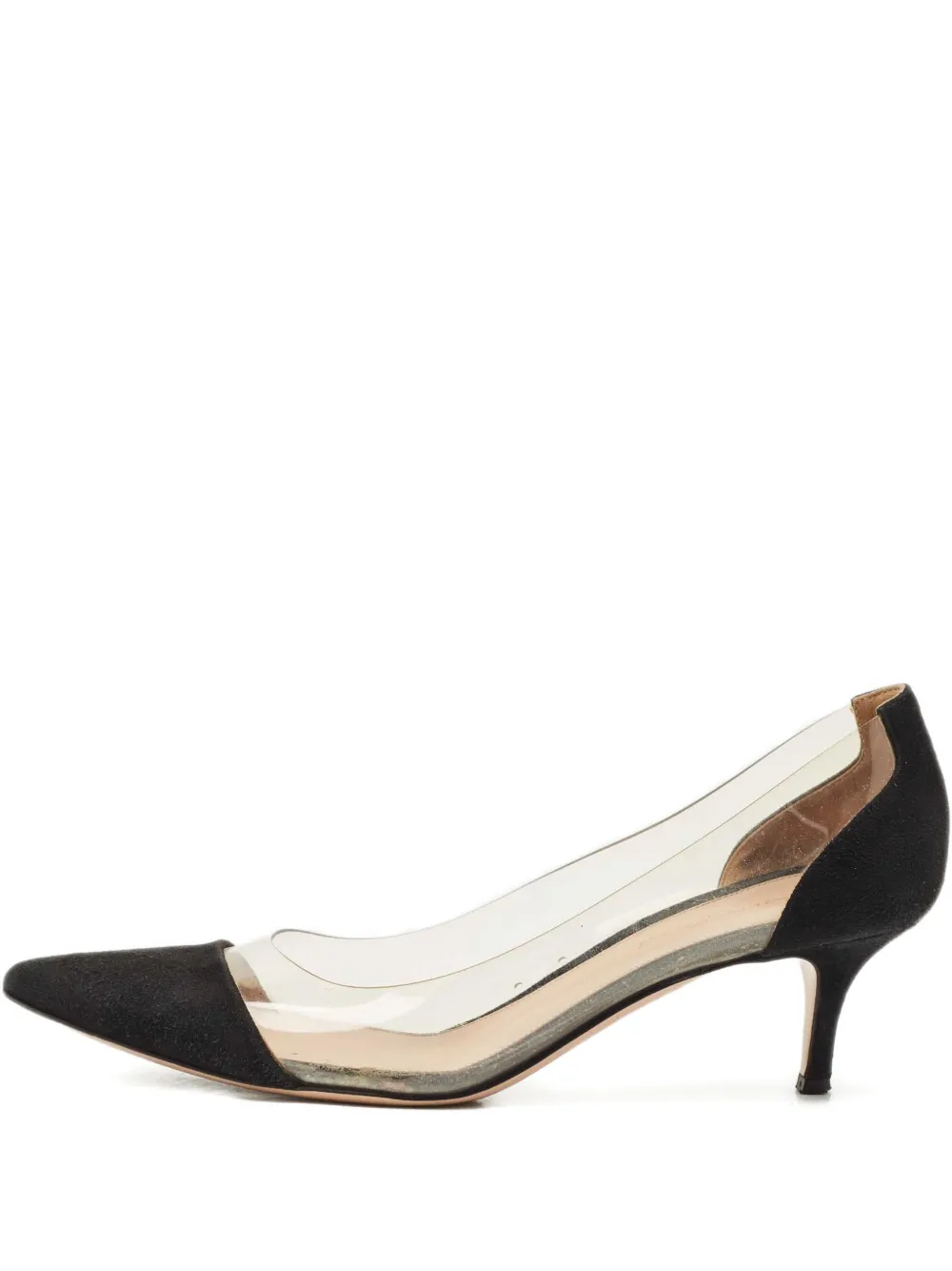 AHMED AMER plexi suede pumps - Weiß