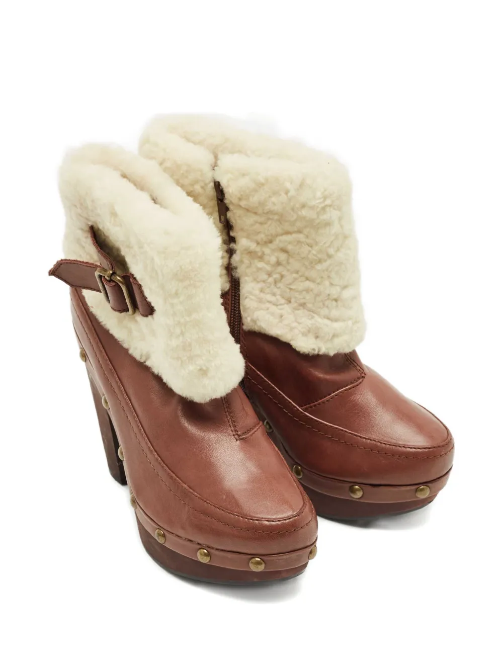 Marc By Marc Jacobs shearling platform boots - Bruin