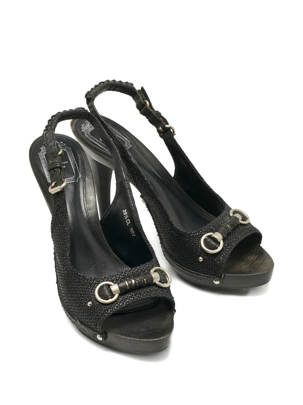 Christian Dior Pre-Owned My Dior peep-toe heeled pumps - Zwart