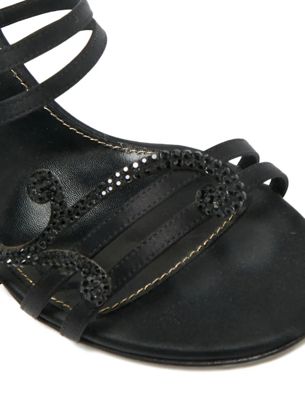 Sergio Rossi ankle-strap crystal-embellished sandals - Zwart