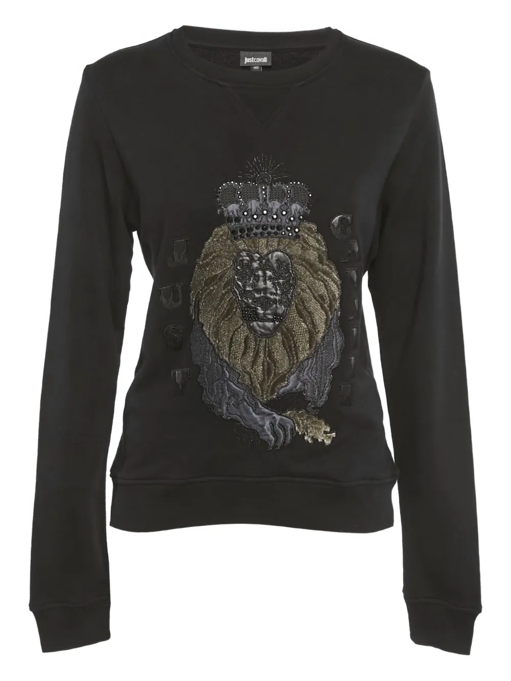 Just Cavalli lion-embroidered sweatshirt - Nero
