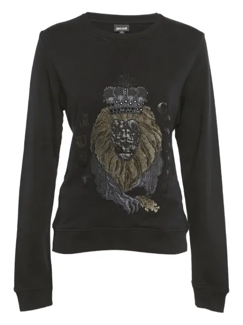 Just Cavalli lion-embroidered sweatshirt