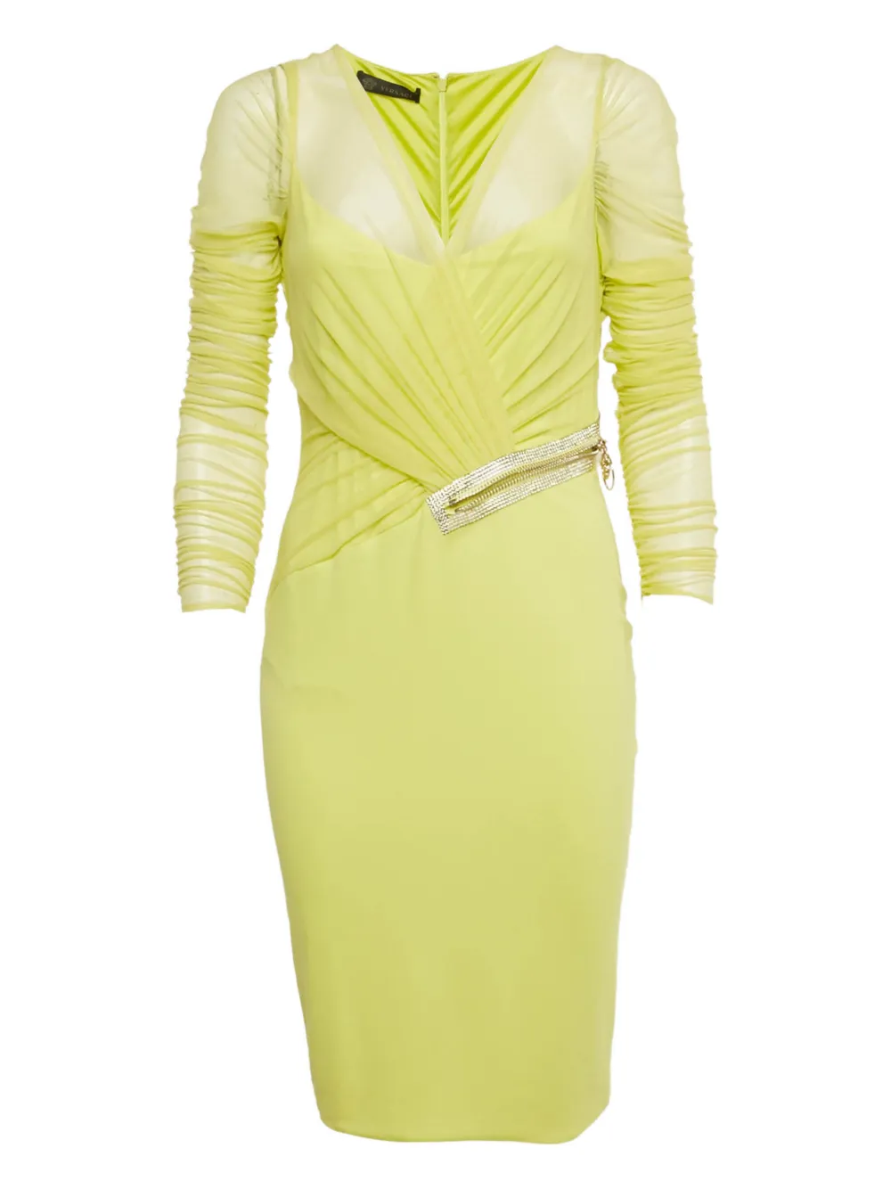 Versace Pre-Owned zip-detail dress - Giallo