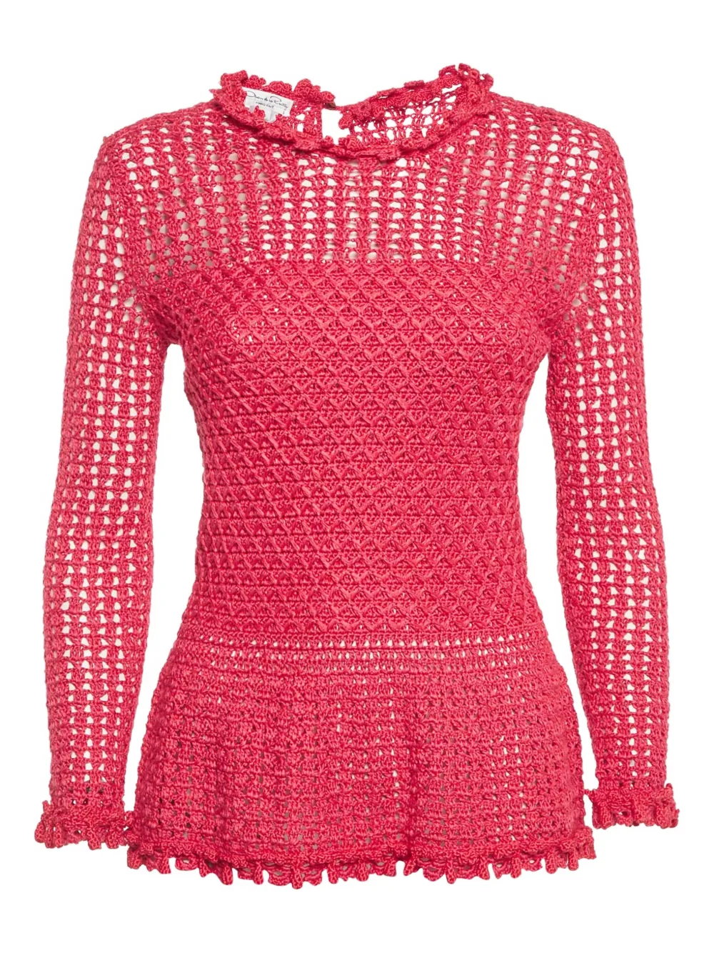 Oscar de la Renta Pre-Owned crochet sheer top - Rosa