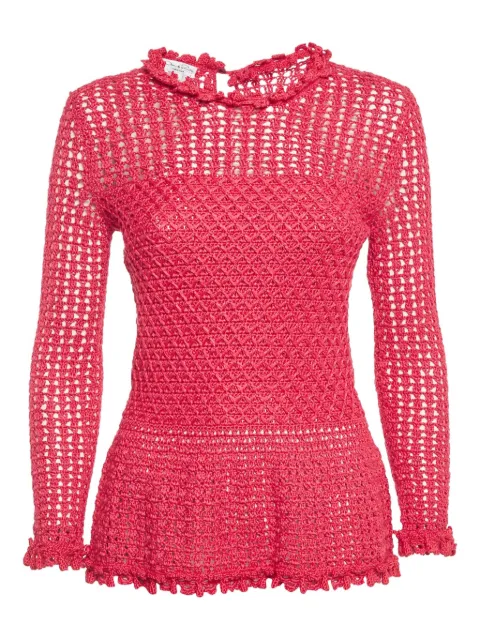 Oscar de la Renta Pre-Owned top de crochet traslúcido