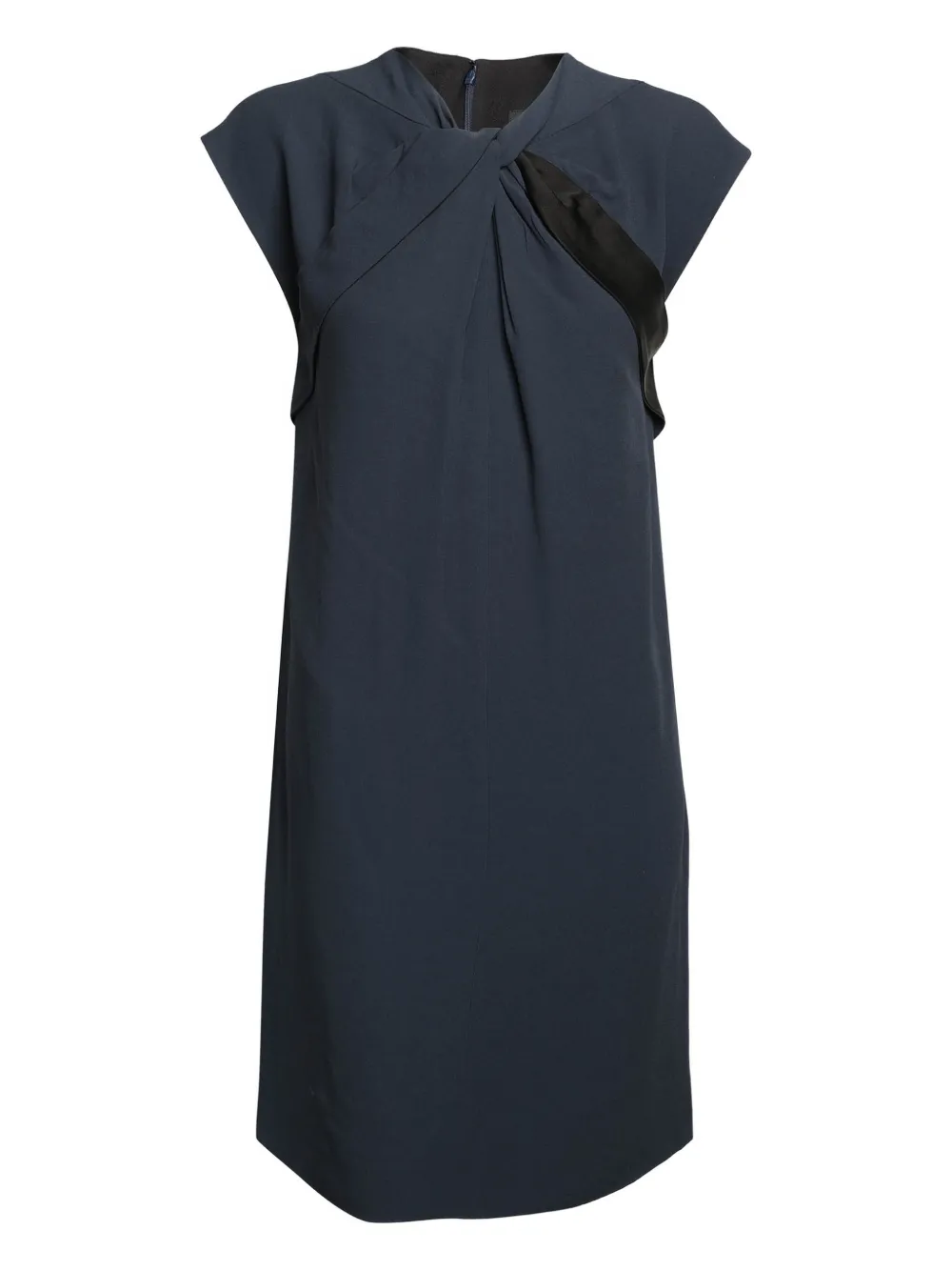 Pre-owned Gucci Twist-detail Mini Dress In Blue