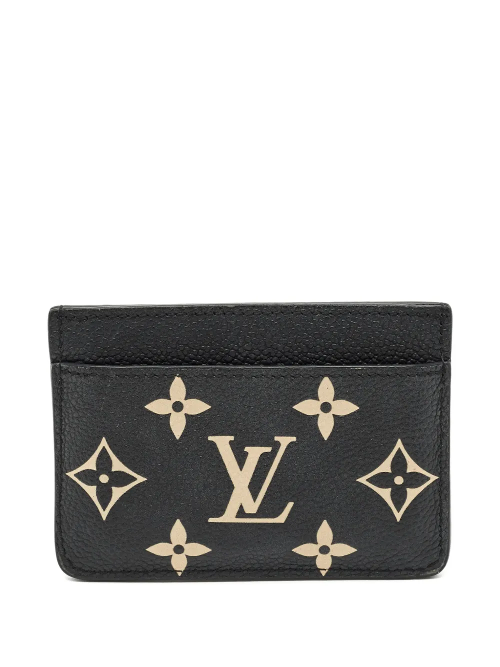 Pre-owned Louis Vuitton Monogram Card Holder In Black