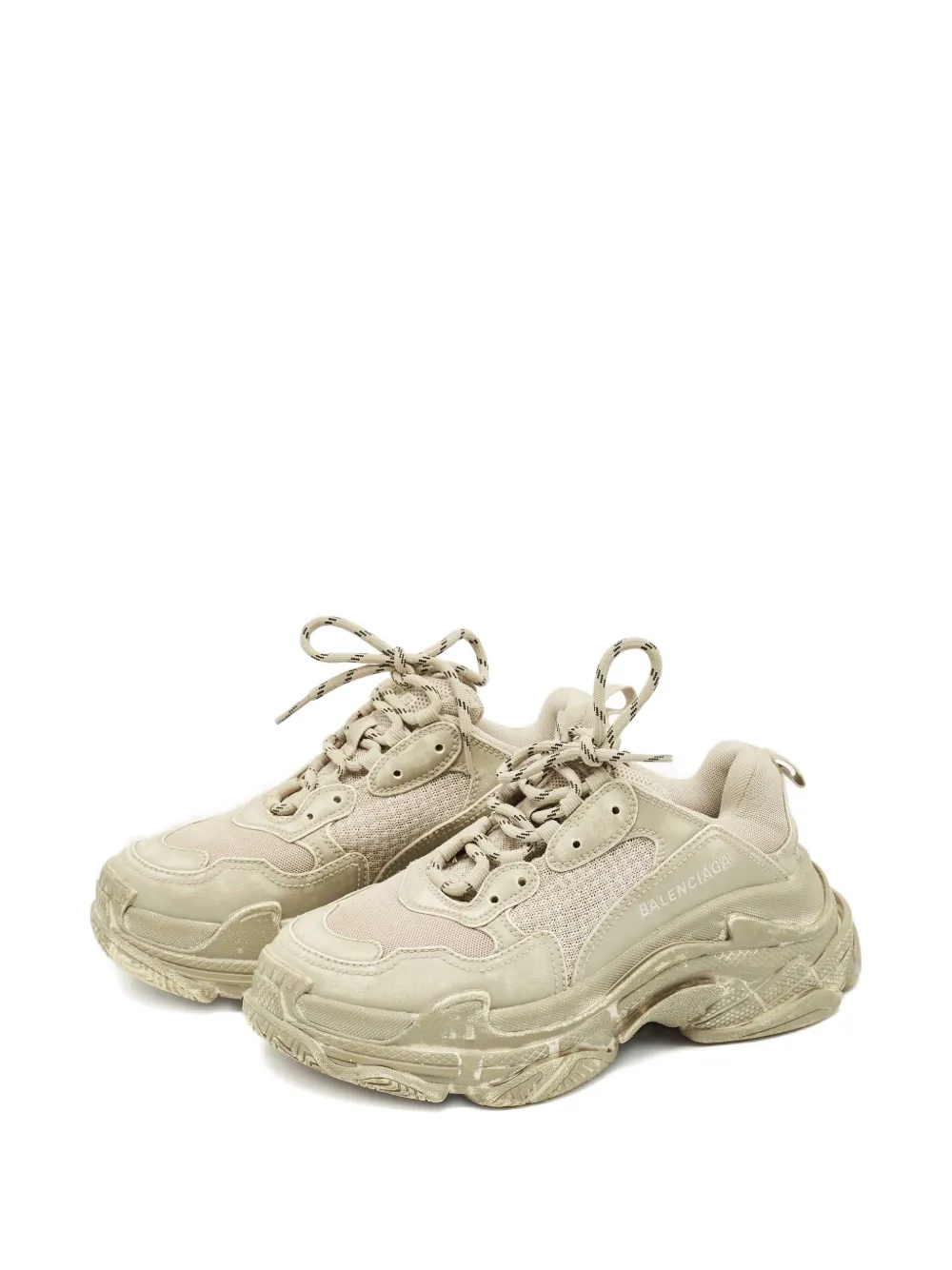 Balenciaga Pre-Owned Triple S oversized sole trainers - Beige