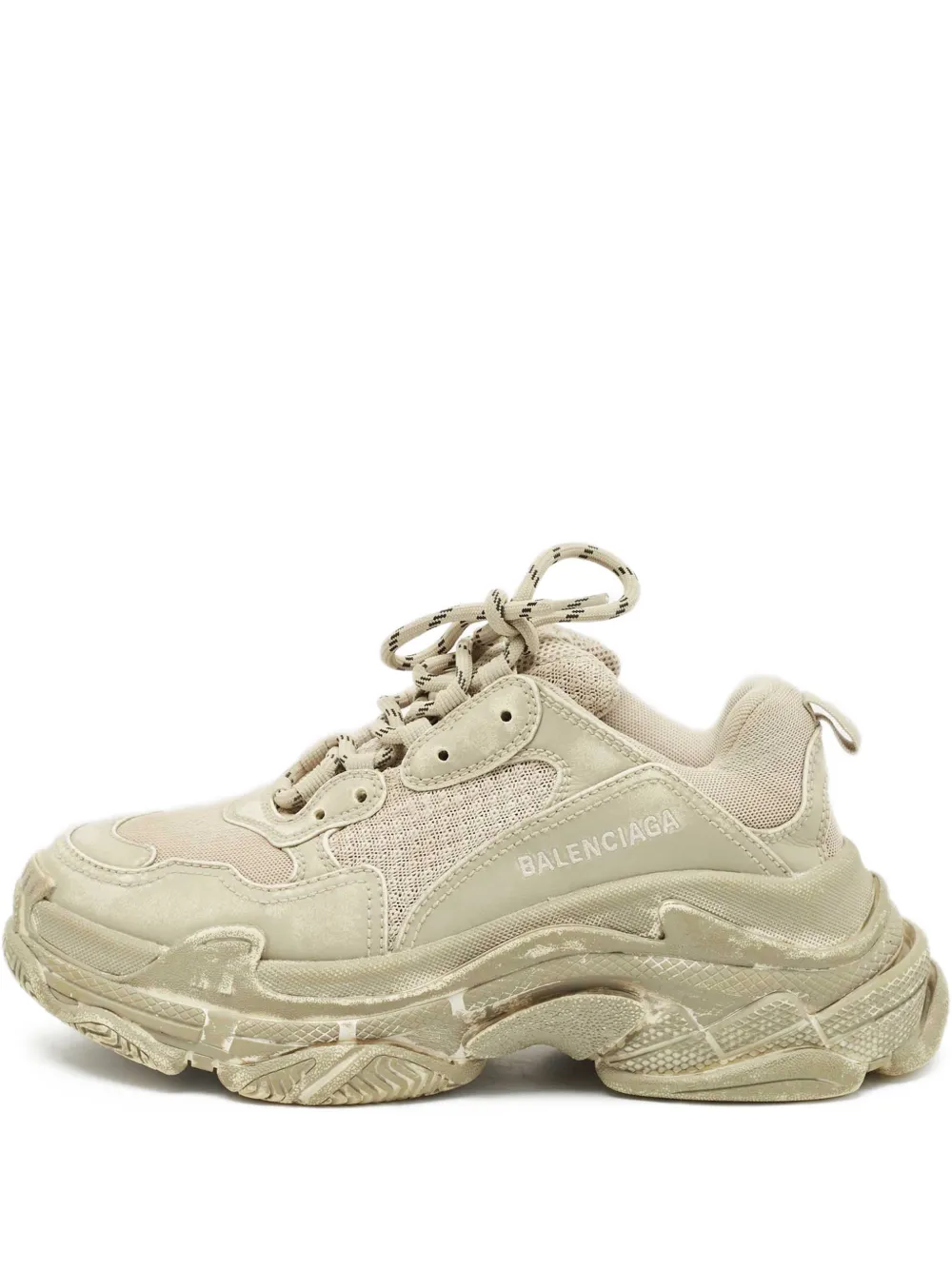 Balenciaga Pre-Owned Triple S oversized sole trainers - Nude