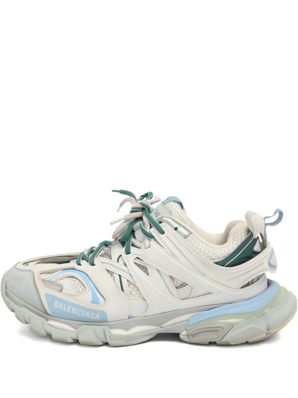 Pre-owned Balenciaga Mesh-layered Sneakers In White