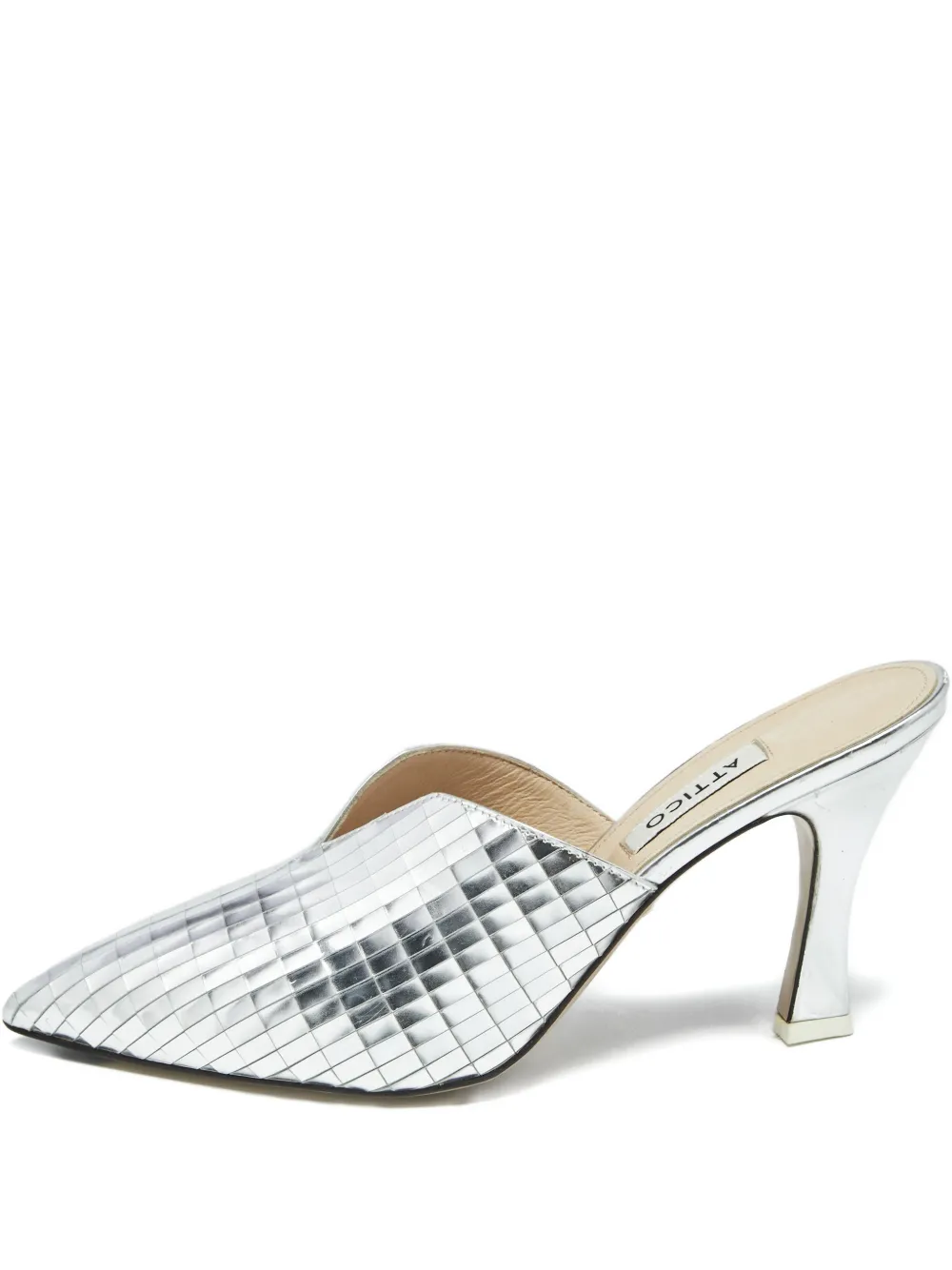 The Attico stiletto mules - Argento
