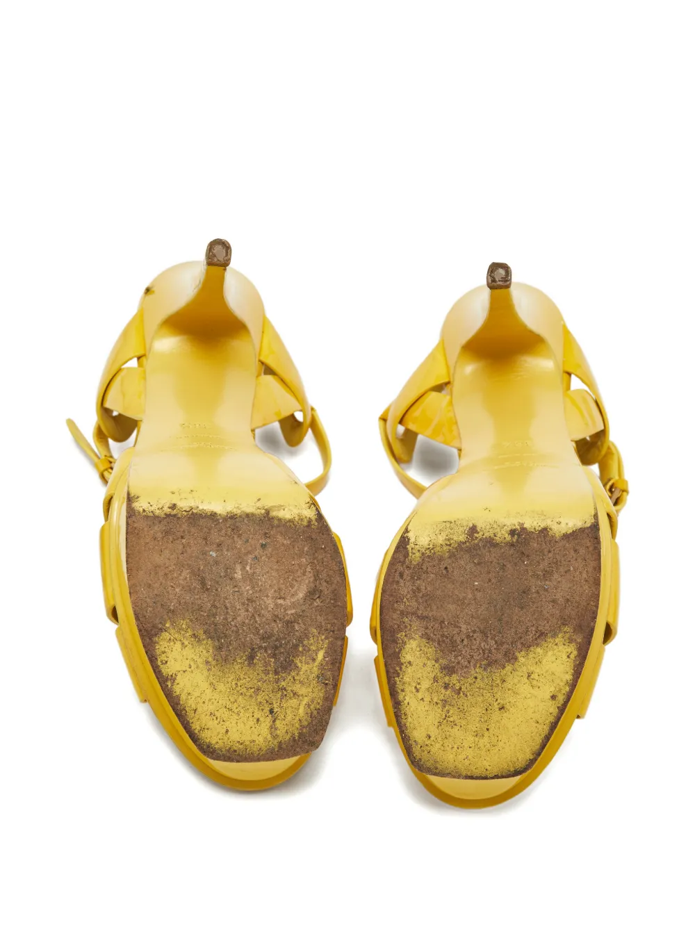 Saint Laurent Pre-Owned Tribute sandals - Geel