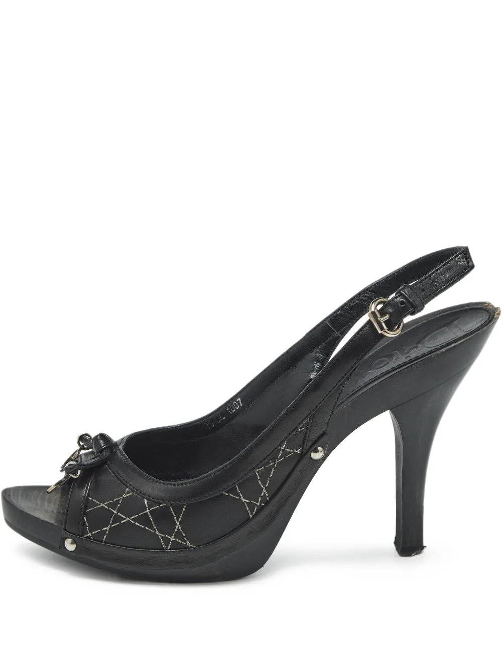 Christian Dior Pre-Owned slingback platform sandals - Schwarz