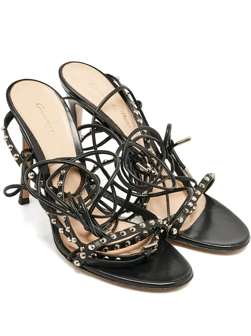 Gianvito Rossi stud-embellishment sandals - Schwarz
