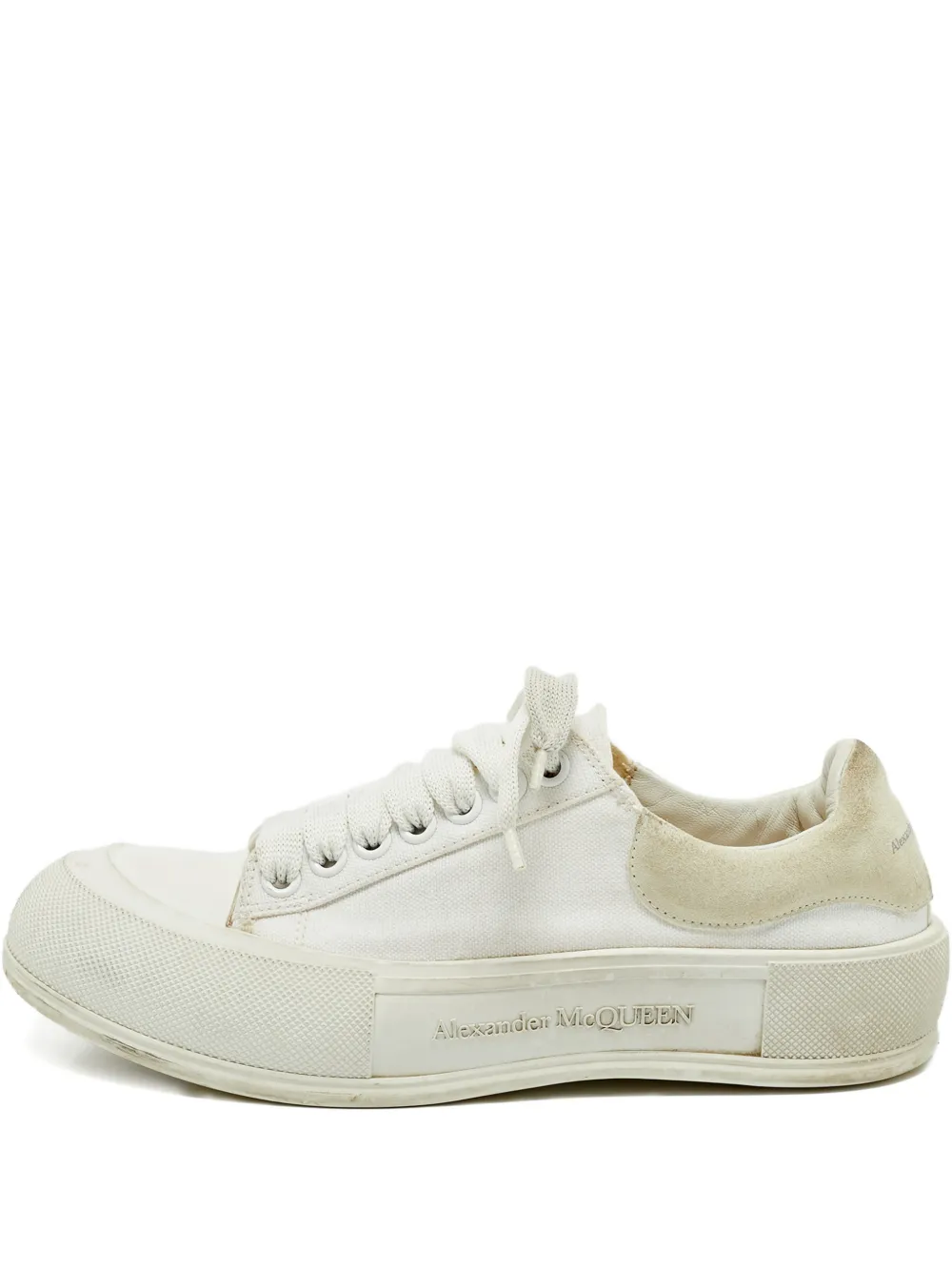 Alexander McQueen Pre-Owned canvas platform sneakers - Weiß