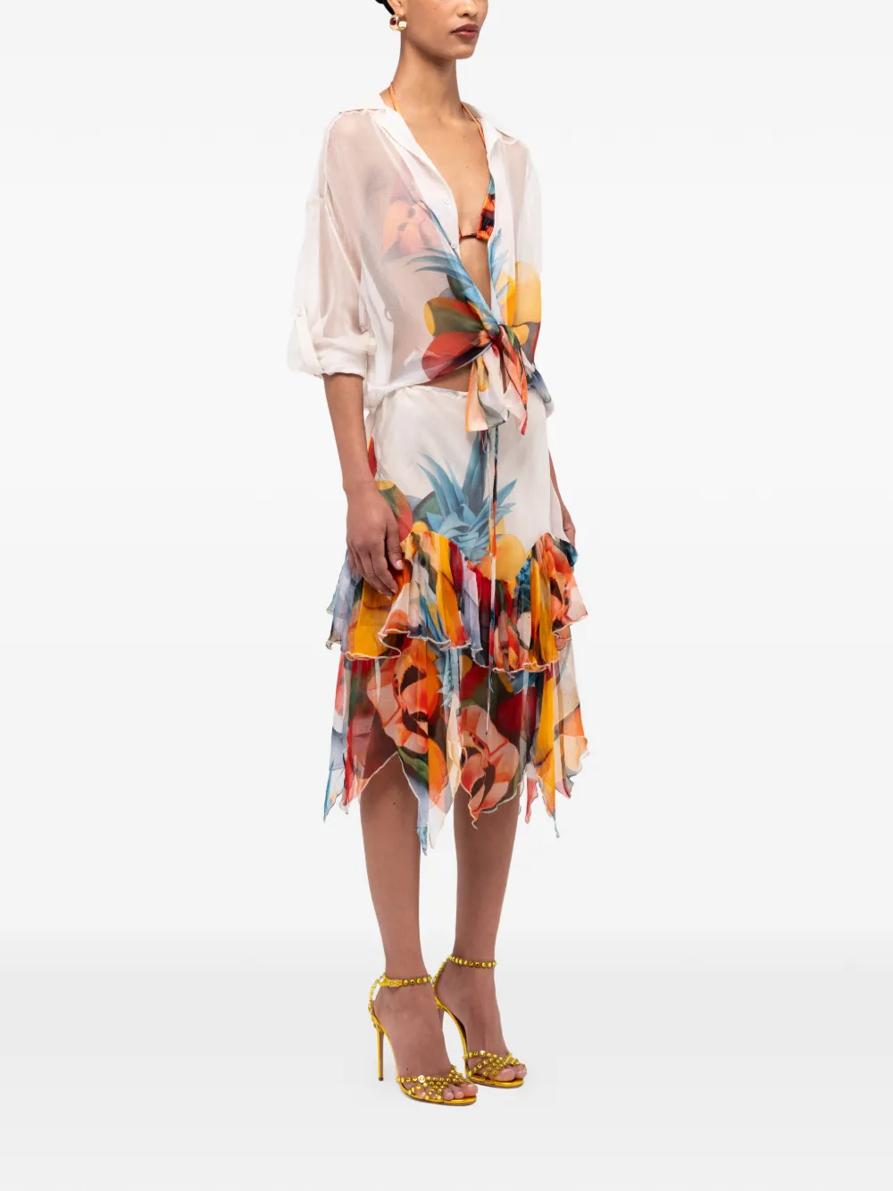 Printed Chiffon Shirt