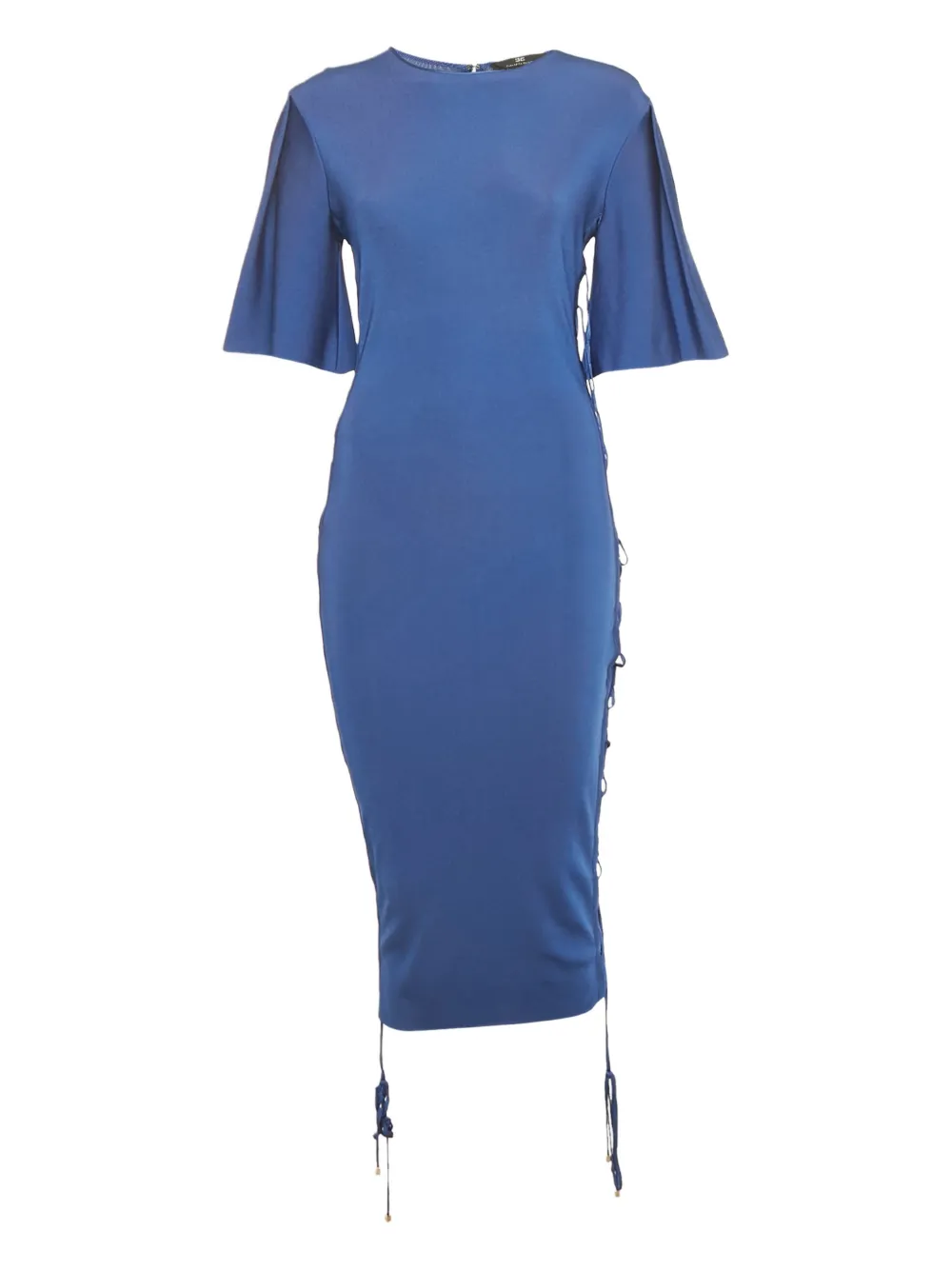 Elisabetta Franchi Midikleid mit Schnürung - Blau