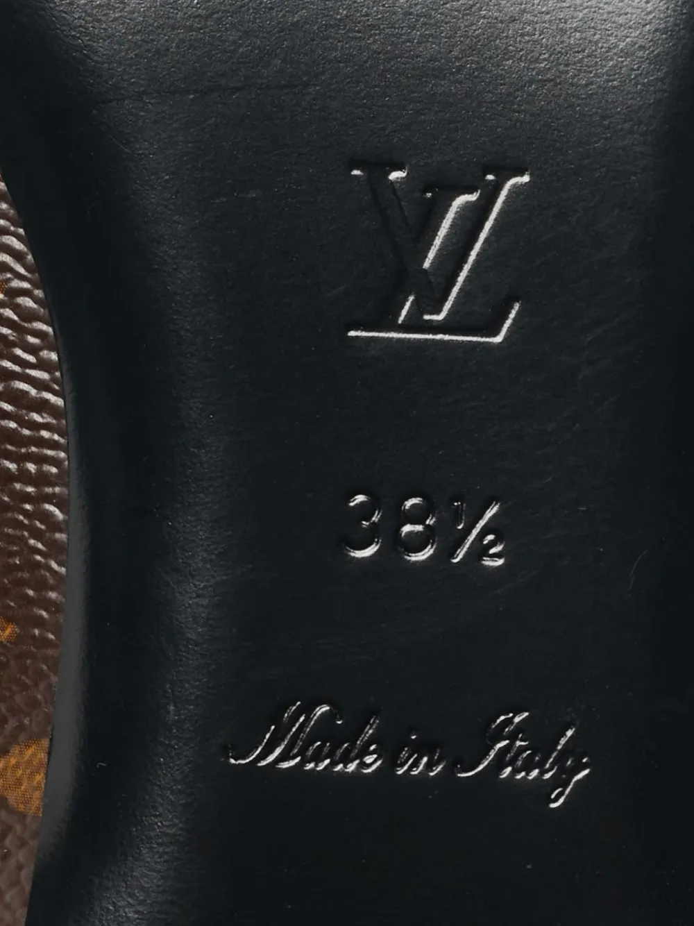 LOUIS VUITTON Pre-owned Coated-canvas Logo-detail Loafers In Brown