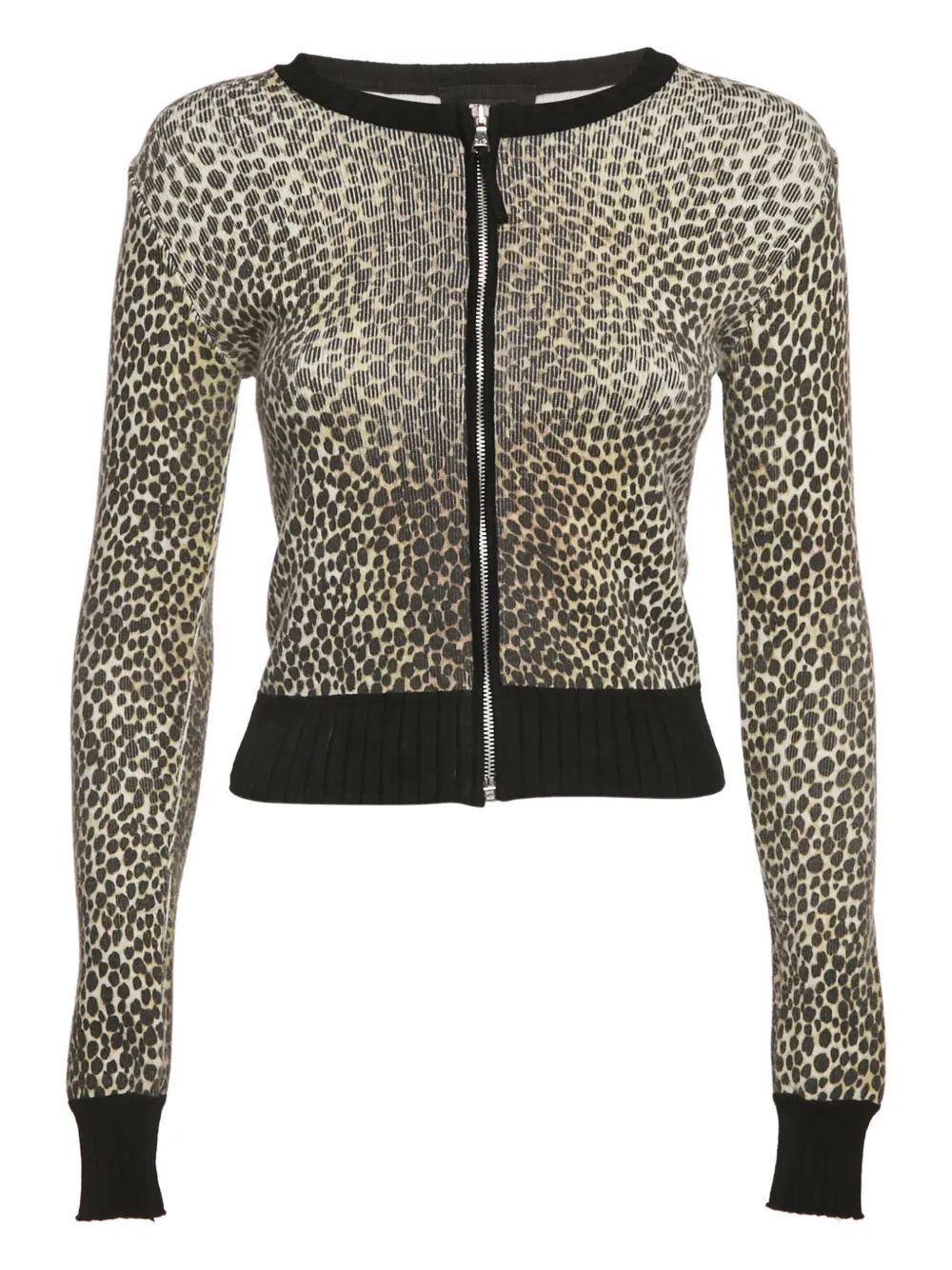 D&G zip-up leopard-print cardigan | Neutrals | Image 1
