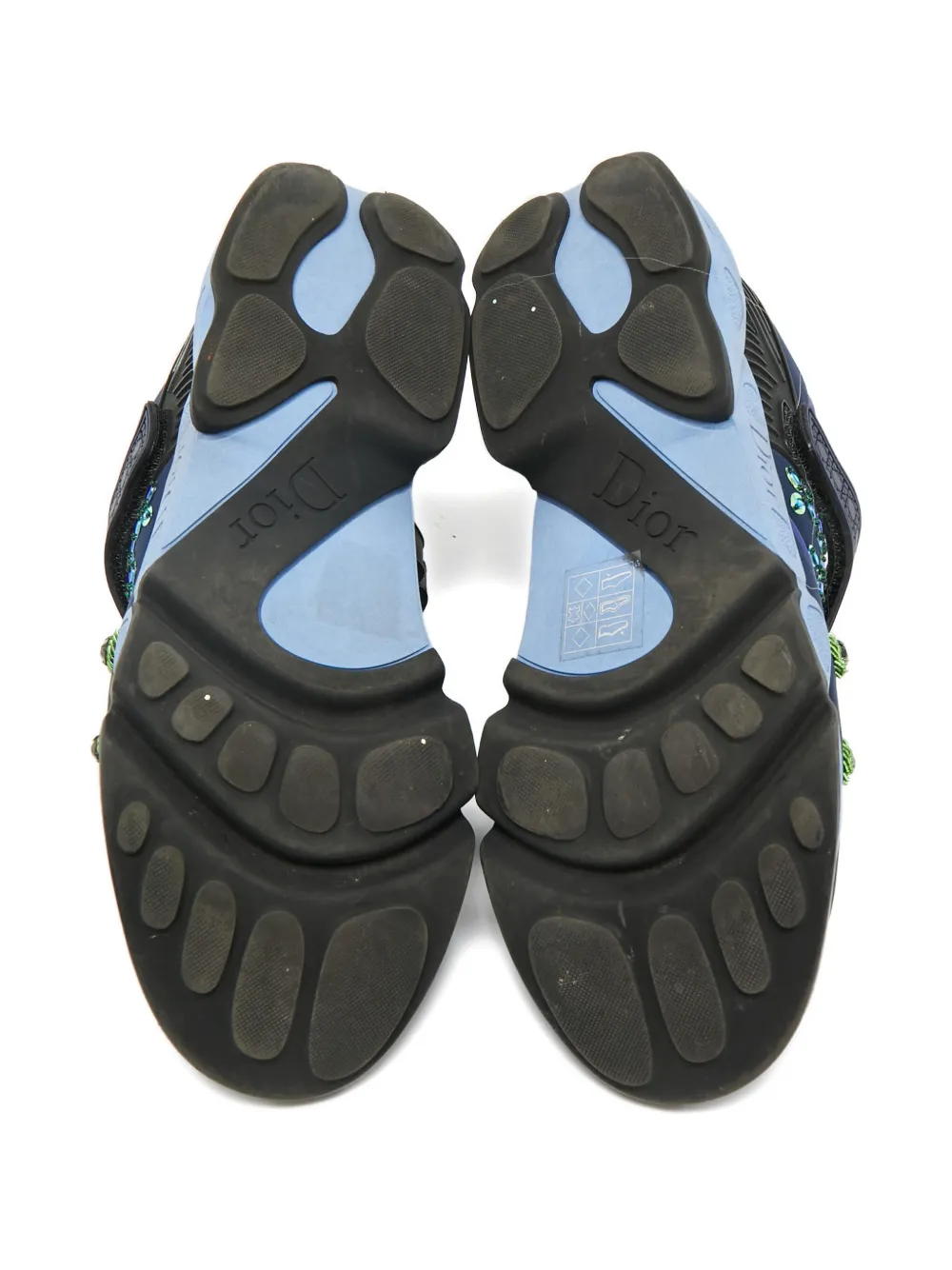 Christian Dior Pre-Owned fabric embellishment sneakers - Blauw