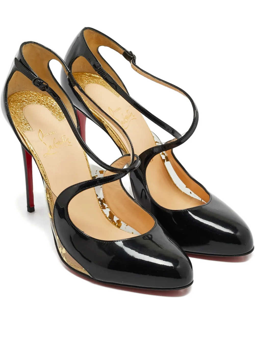 Christian Louboutin Pre-Owned Crossettinetta patent-leather heeled pumps - Nero