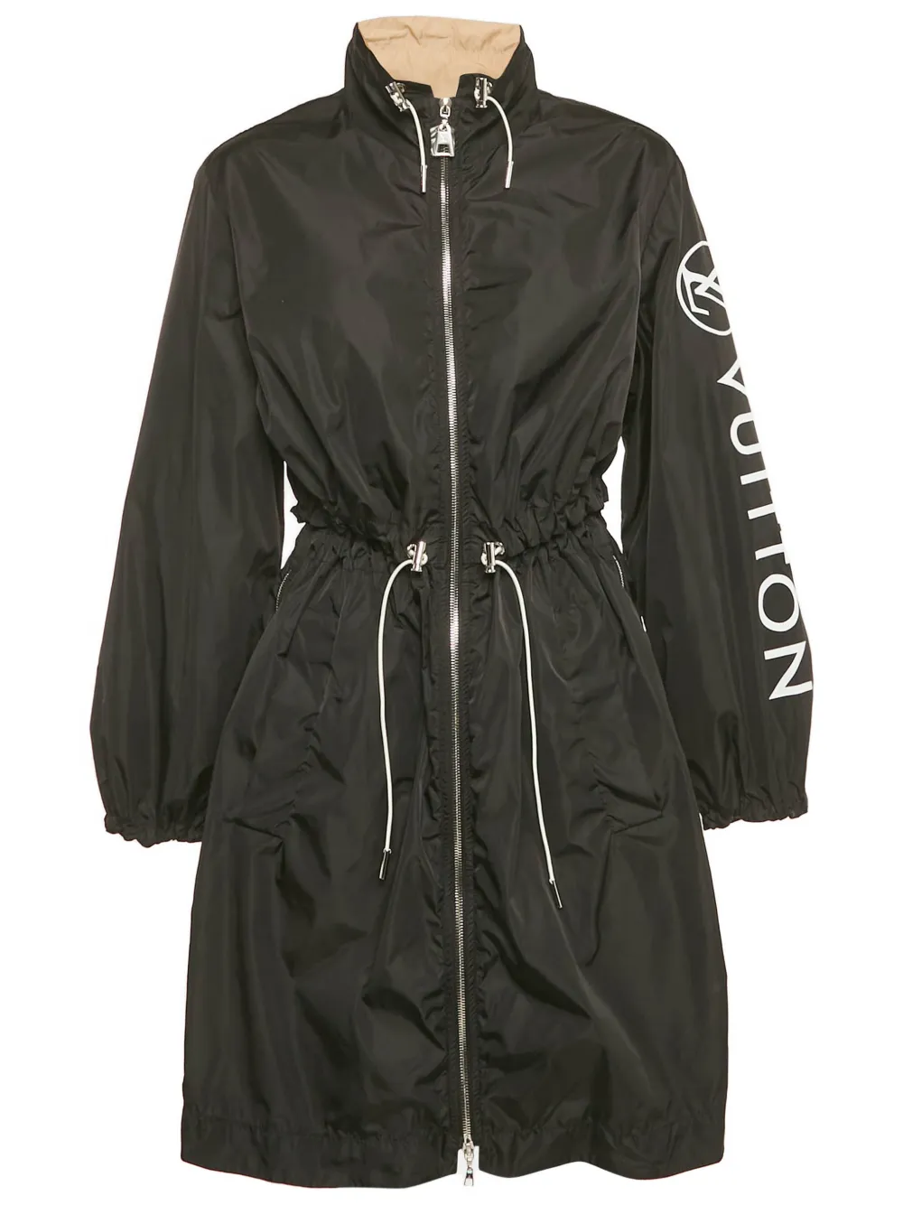 Louis Vuitton Pre-Owned logo-print coat - Zwart