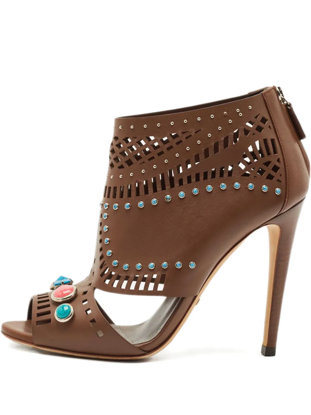 Gucci Pre-Owned Lika embellished sandals - Braun