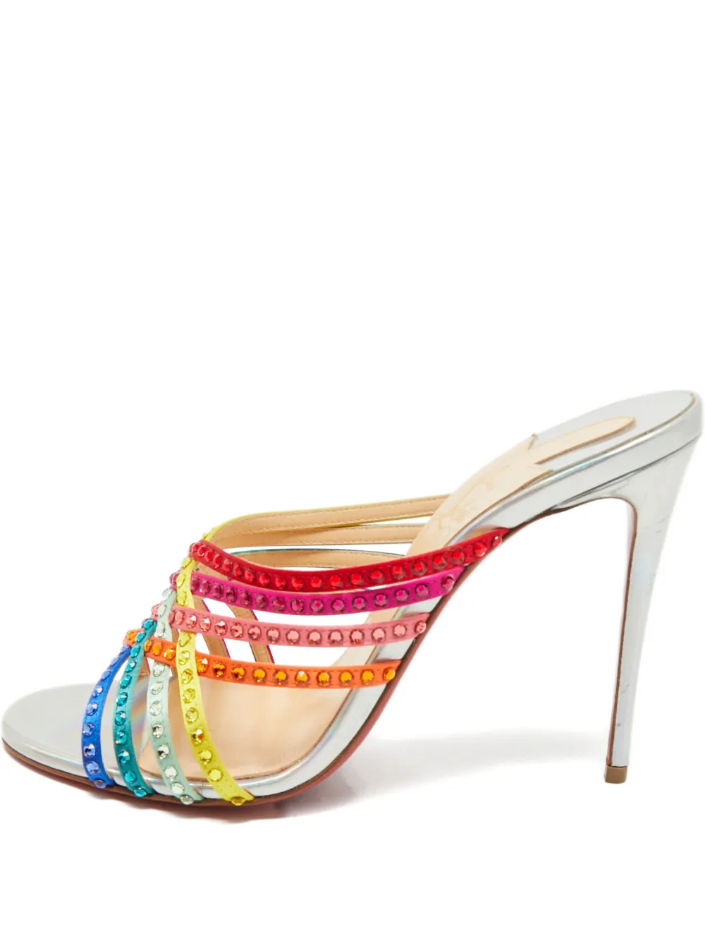 Christian Louboutin Pre-Owned Marthastrass crystal-embellishment sandals - Silber