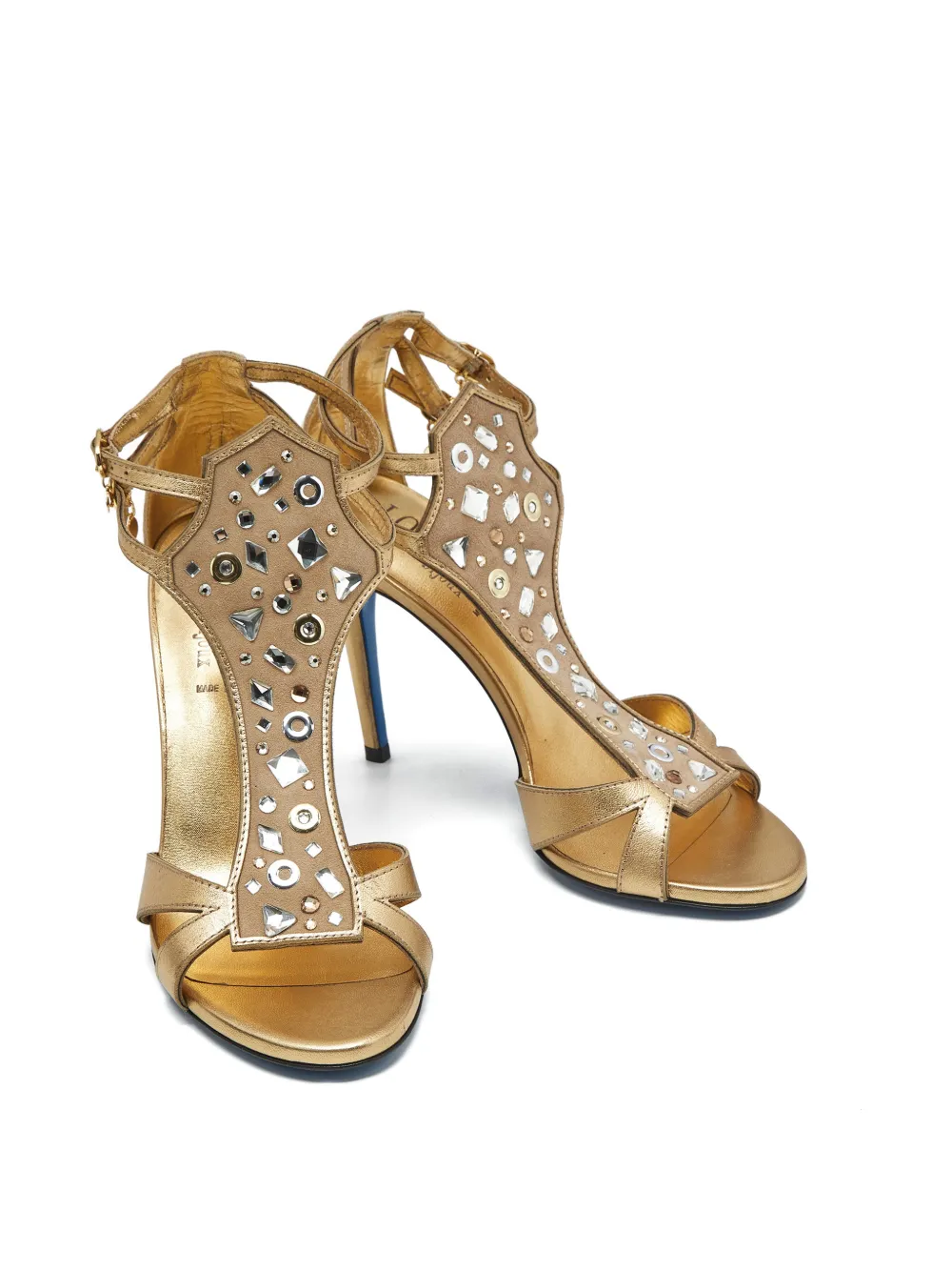 Loriblu crystal-studded buckle sandals - Goud