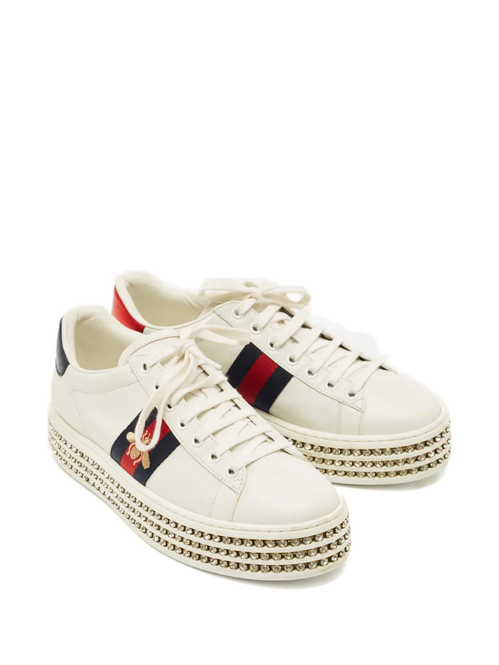 Gucci Pre-Owned Ace platform sneakers - Wit