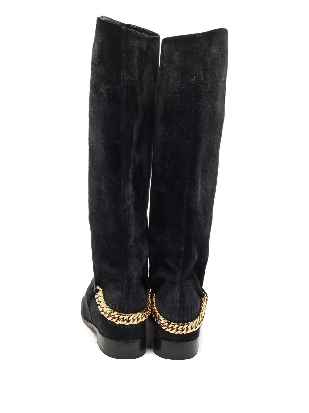 Christian Louboutin Pre-Owned chain leather boots - Grijs