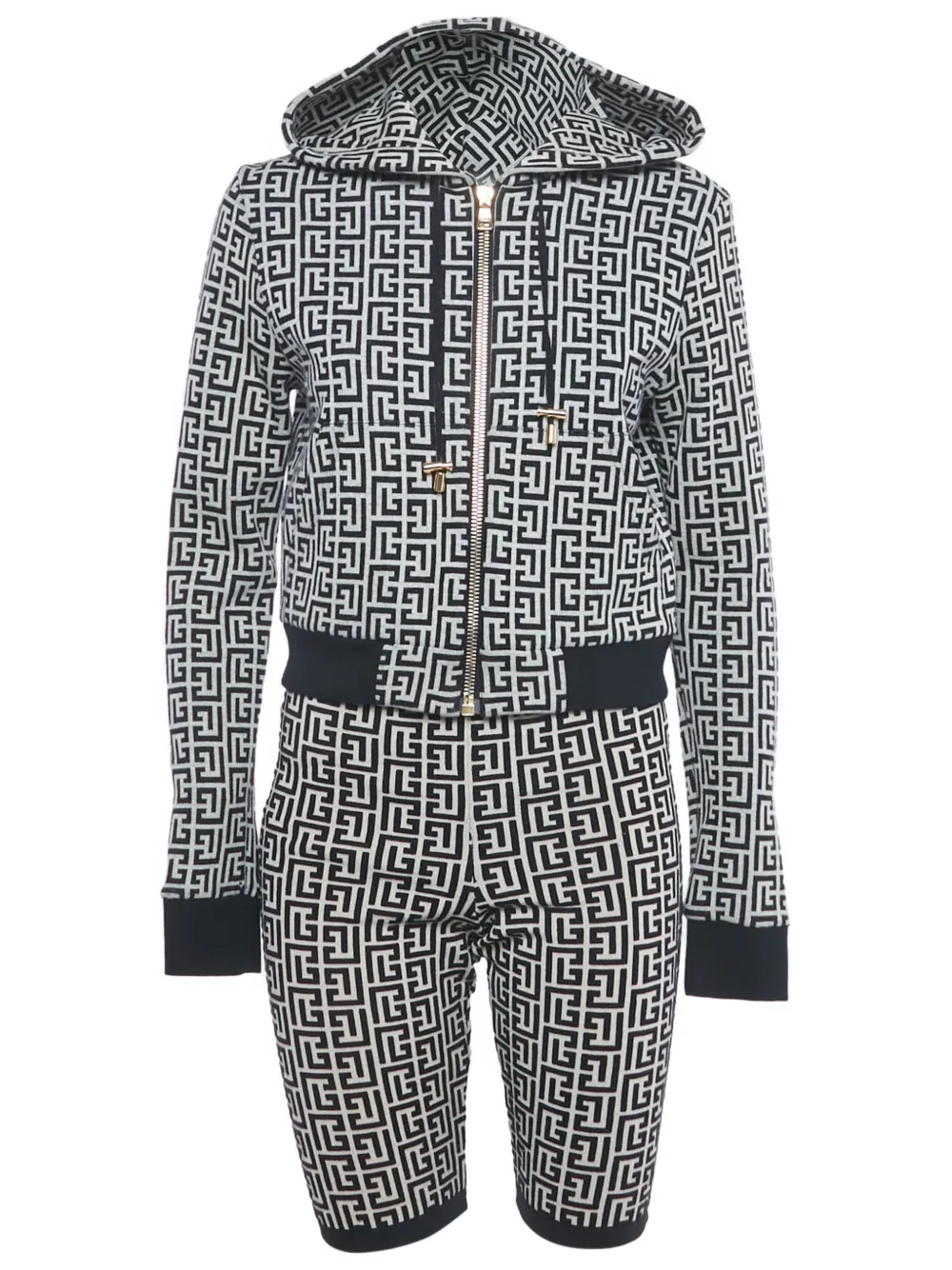 Balmain Pre-Owned geometric tracksuit - Wit
