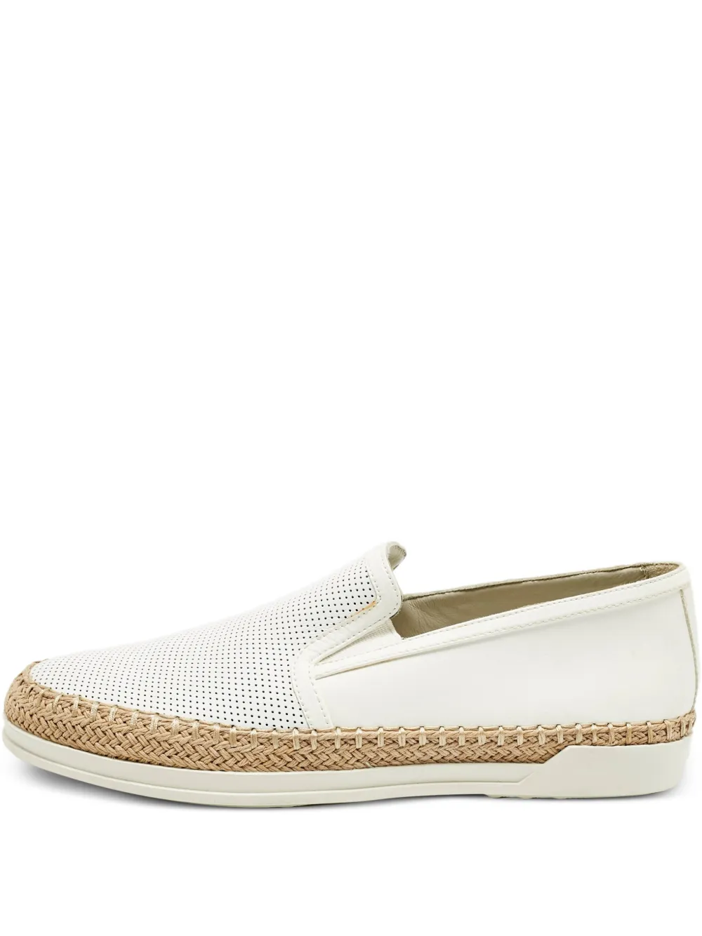 Tod's Francesina leather espadrille sneakers - Bianco
